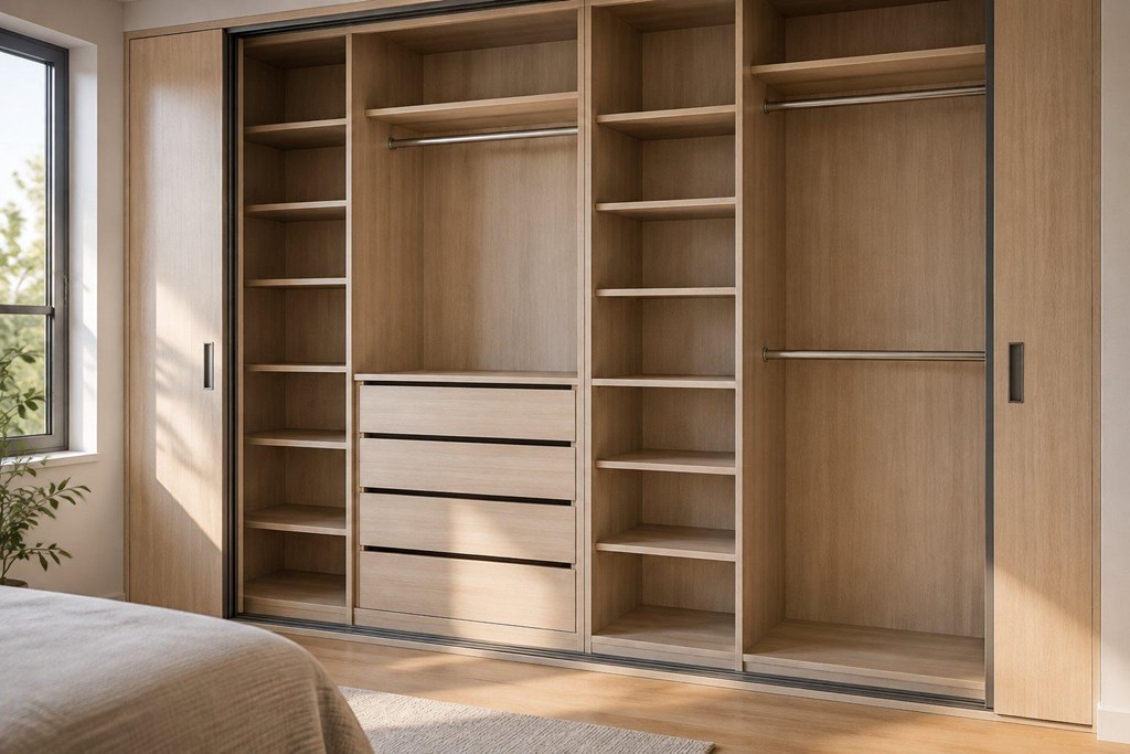 Foto 1 Menos muebles sueltos y más espacio libre en el dormitorio con armarios empotrados en Vigo